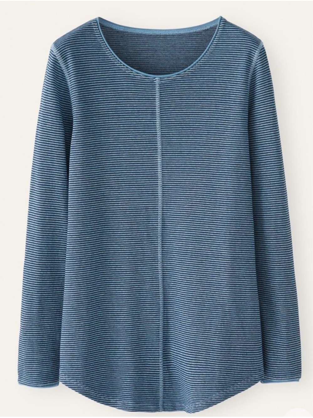 Women’s Poetry Long Sleeve Top Organic Hemp/Cotton Striped Coastal Nautical 8